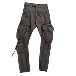 ARMY OF ME Cargo Style Tapered Trouser Pants In Green, Size Small